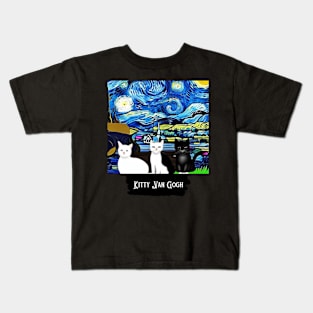 Kitty Van Gogh t-shirt Kids T-Shirt